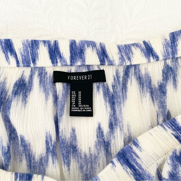 Forever21 Blue & White Ikat Sleeveless Dress - Picture 4 of 6